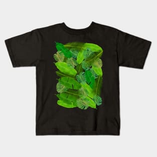 Plants leafs pattern Kids T-Shirt